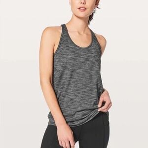 Lululemon Pleated Essential Tank - Pleated - Heathered Black - Sz 4
